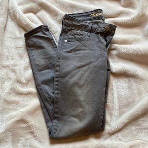 Gray mid rise jeans